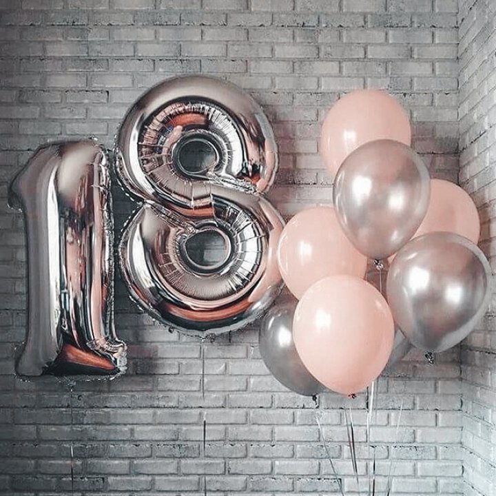 Фольгированный шар Серебряная Цифра в Кирове