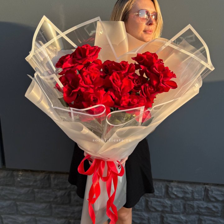 Букет  высоких роз 15 шт в Кирове