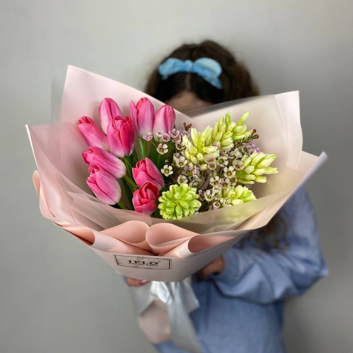  Дуо тюльпаны и гиацинты в Кирове