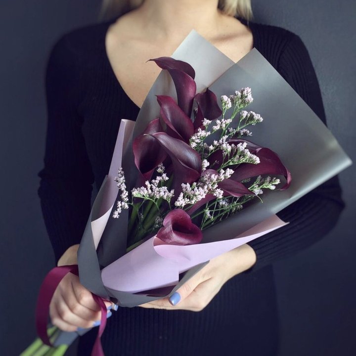 Букет фиолетовых калл в Кирове