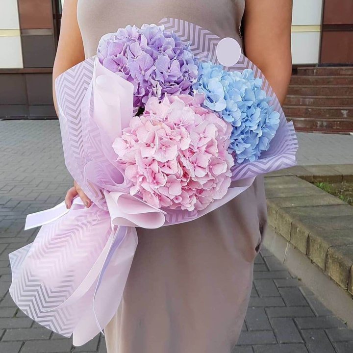 Букет гортензий "Пуф" в Кирове