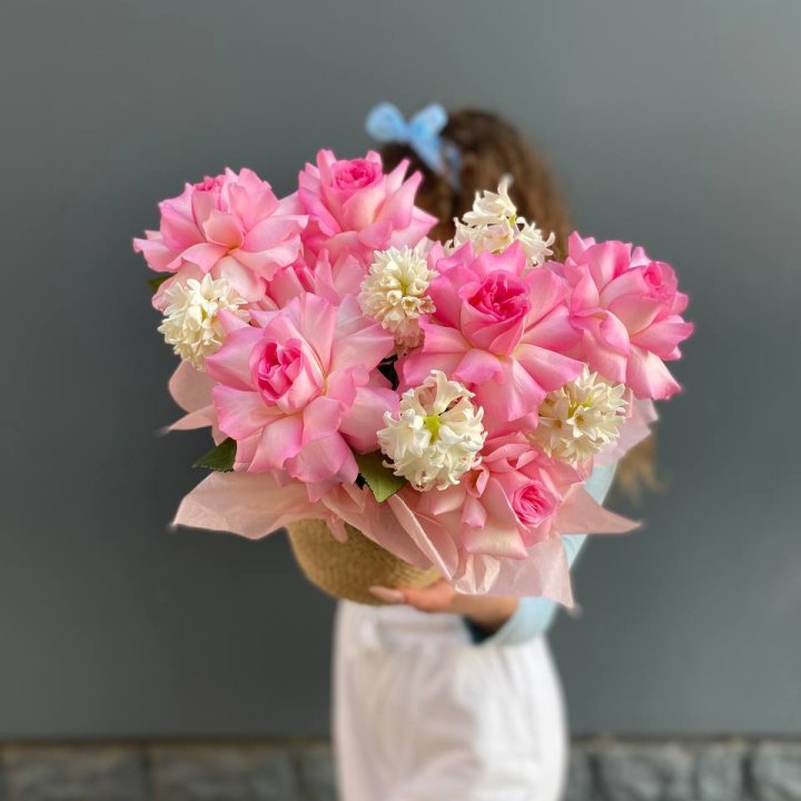 Дуо розы и гиацинты в Кирове