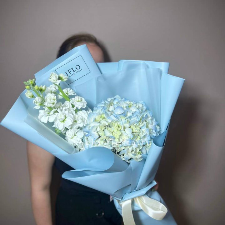 Гортензия голубая с маттиолой в Кирове