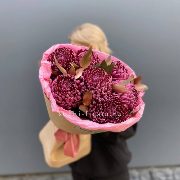 7 Хризантем Бигуди в золоте в Кирове