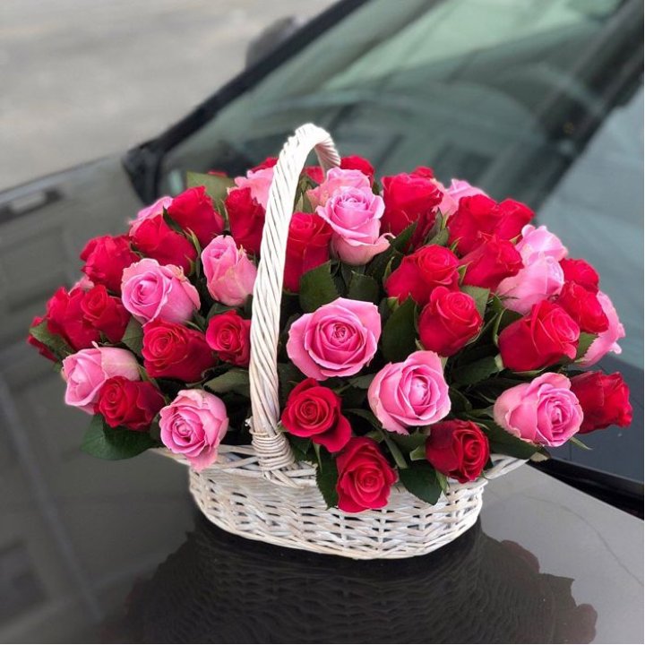 Корзина с розами  в Кирове