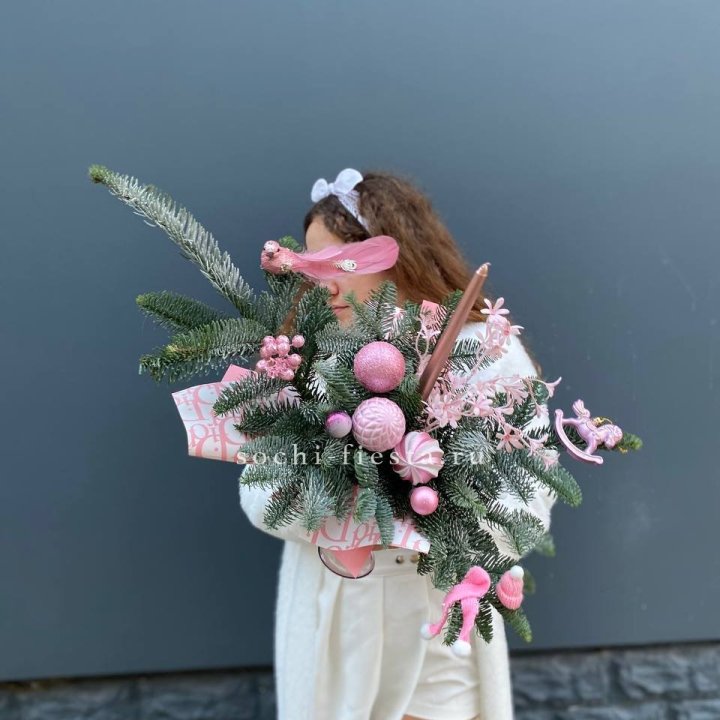 Композиция бокал розовый в Кирове