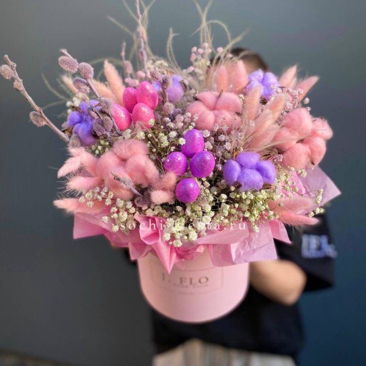 Сухоцветы в коробке  в Кирове