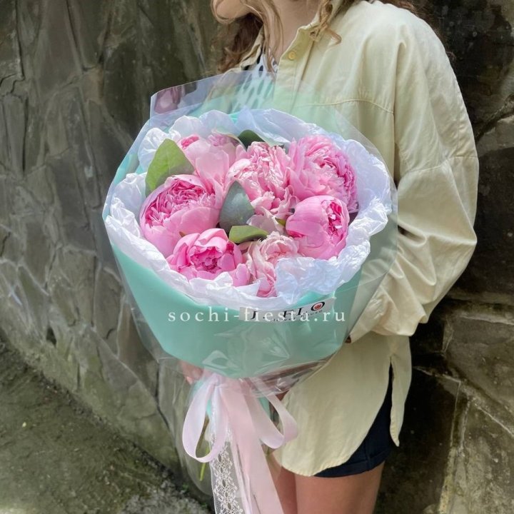 7 зефирных пионов в фоамиране в Кирове