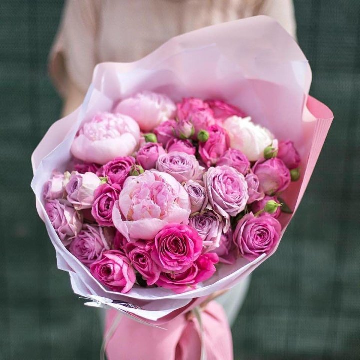 Букет с пионами "Леси" в Кирове