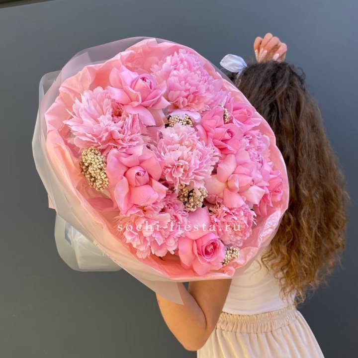  Букет с пионами "Пинки" в Кирове