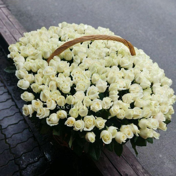 303 розы в корзине в Кирове