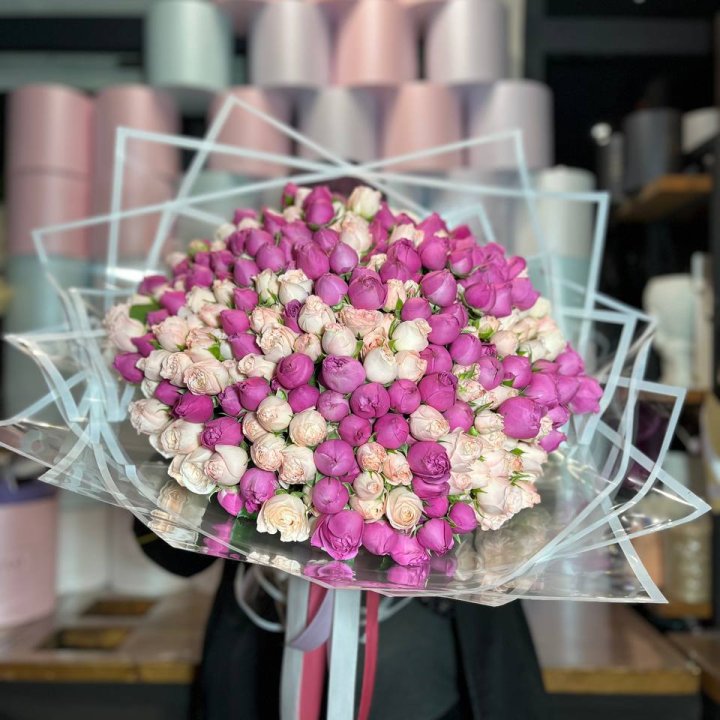 101 кустовая пионовидная роза в Кирове