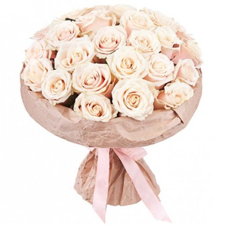 25 кремовых роз "Craft" в Кирове