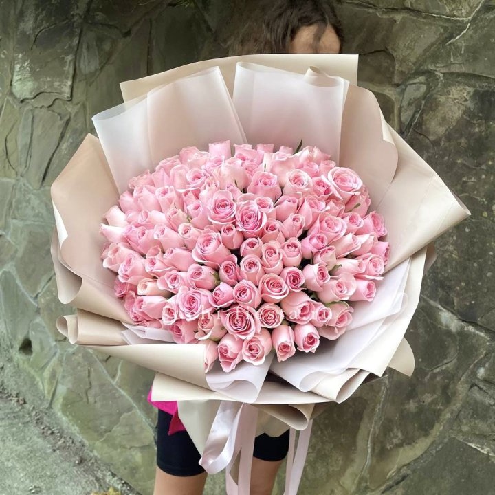 101 нежно-розовая роза Каролина  в Кирове