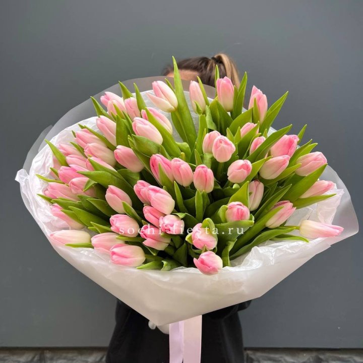 Букет тюльпанов нежно-розовых в Кирове