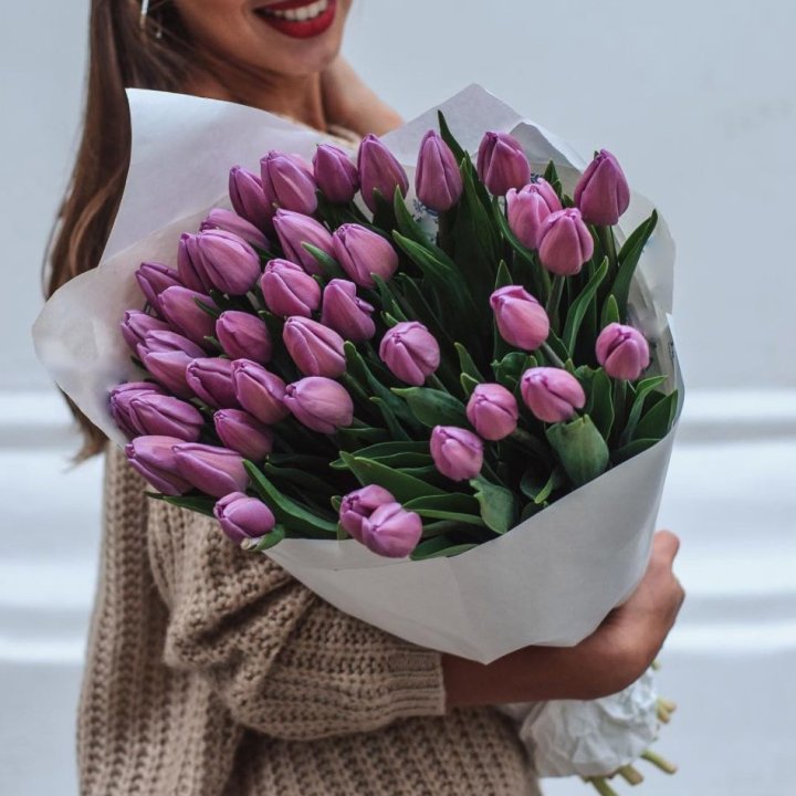 39 сиреневых тюльпанов в Кирове